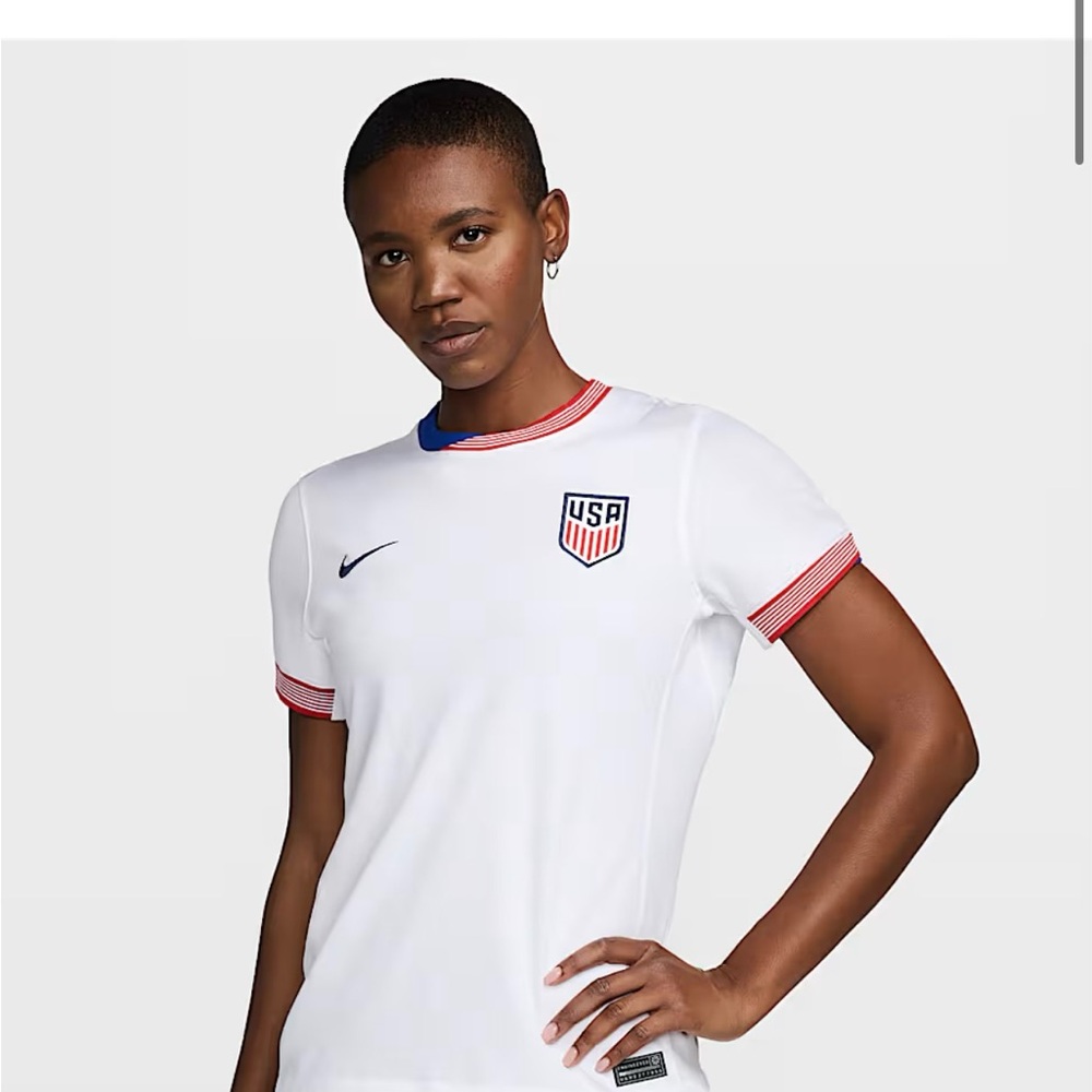 Nike USA White and Red Short Sleeve Soccer Jersey